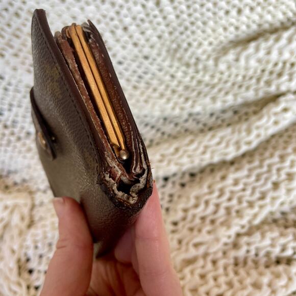 Louis Vuitton French Wallet Purse Monogram Ebene Canvas Kisslock Authentic 0099 - Picture 7 of 16